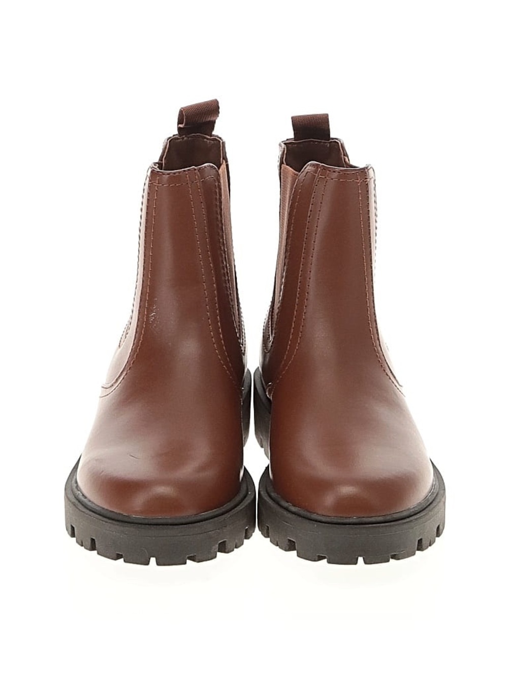 Nine West Women's Brown Chelsea Lug Ankle Boots